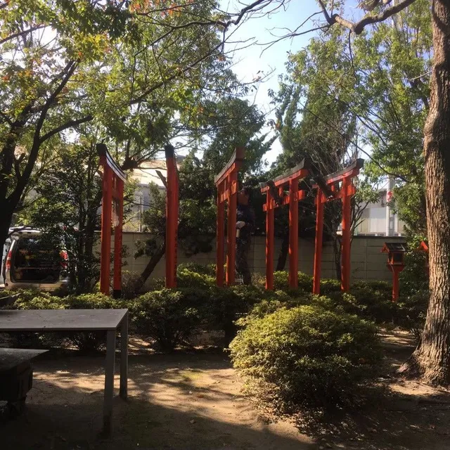 完成した鳥居。